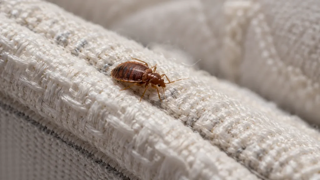 Bedwantsen bestrijden in Utrecht: bedwants op de naad van een matras